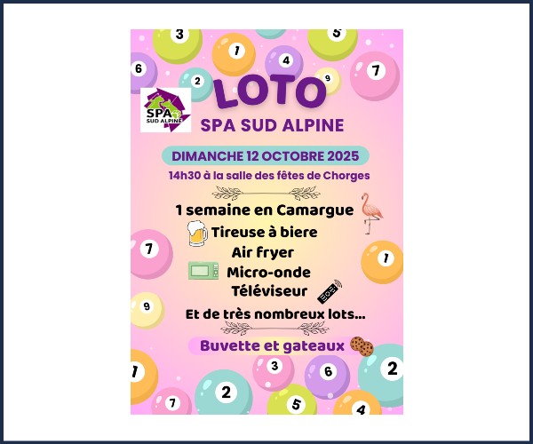 Chorges. Loto de la Spa Sud Alpine