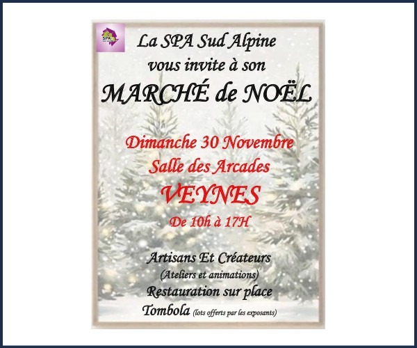 Veynes. Marché de Noël de la SPA