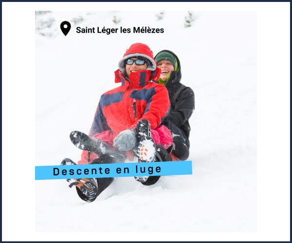 Saint Léger les Mélèzes. Dernières descentes en luge