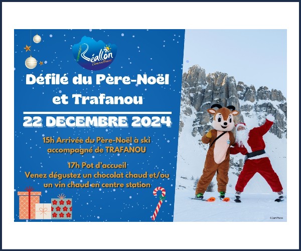 Réallon. Défilé du Père Noël et Trafanou