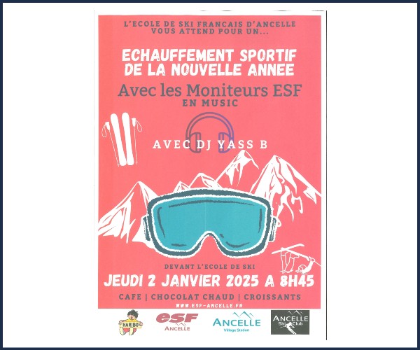 Ancelle. Echauffement sportif de la nouvelle année