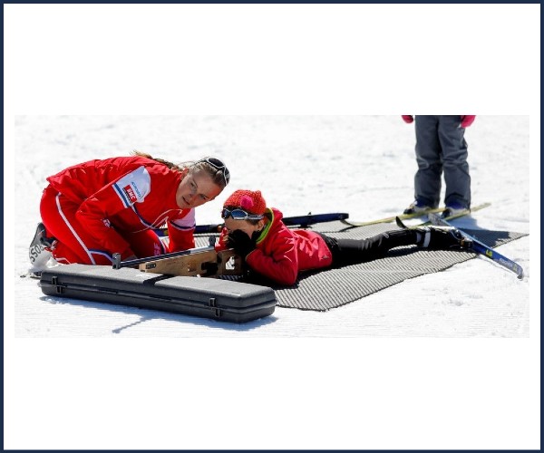 Abriès Ristolas. Biathlon avec l'ESF