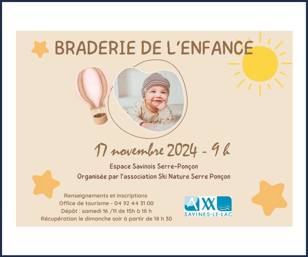 Savines le Lac. Braderie de l'Enfance