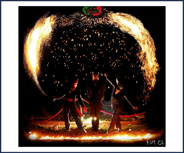 Puy Saint Vincent. Spectacle de Feu