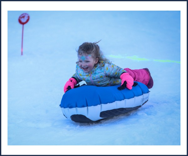 Puy Saint Vincent. Course de luge gonflable