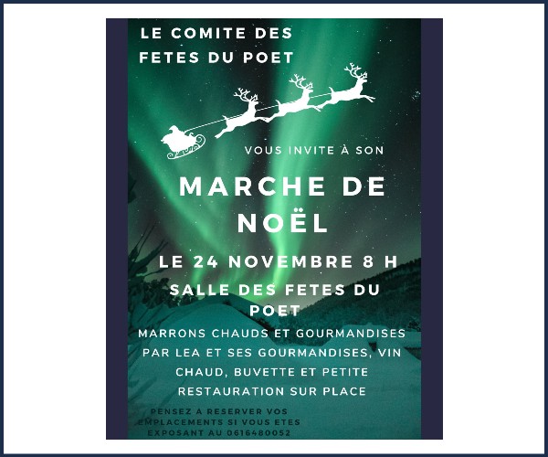 Le Poët. Marché de Noël 2024
