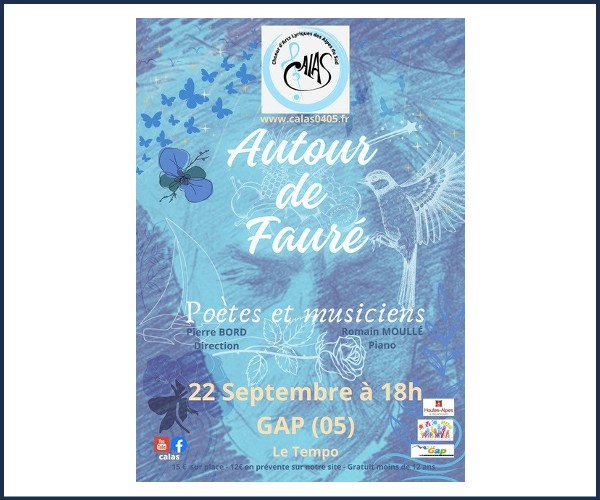Gap. CALAS en concert Autour de Fauré, poêtes et musiciens