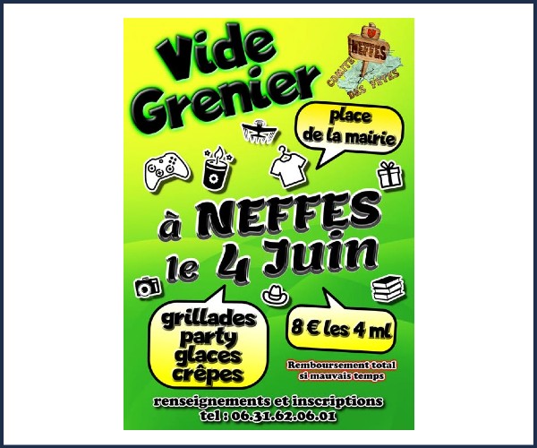 Neffes. Vide greniers du Comité des Fêtes