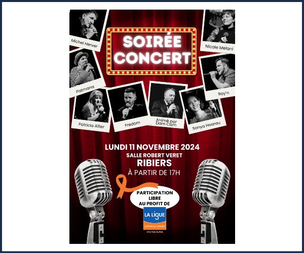 Val Buëch Méouge. Soirée concert au profit de la Ligue Contre le Cancer