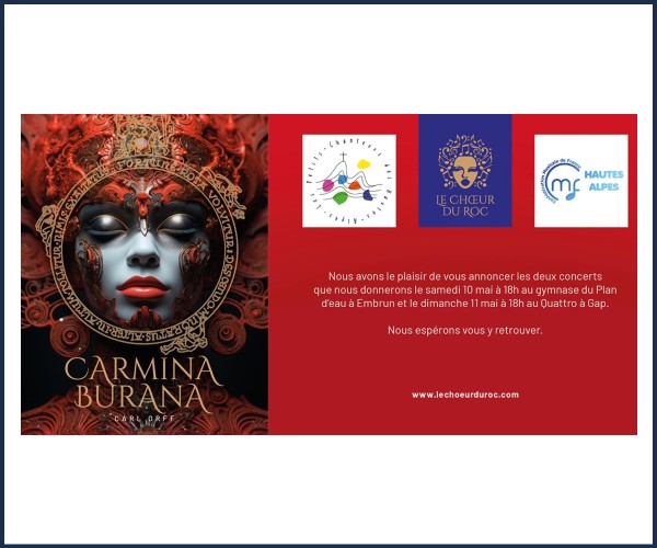 Gap. Concert, Carmina Burana de Carl Orff