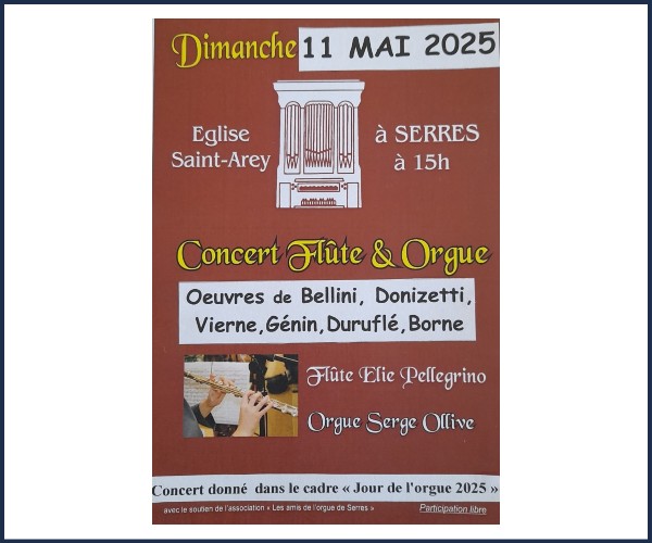 Serres. Concert Flûte & Orgue