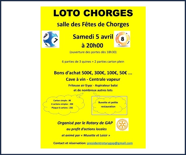 Chorges. Loto du Rotary