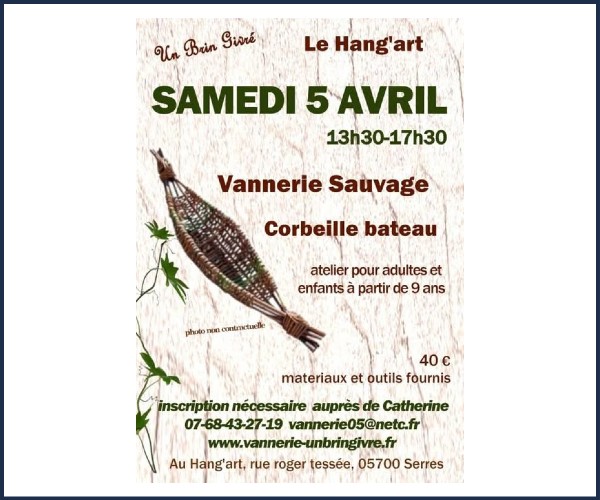Serres. Le Hang'Art, Stage de Vannerie
