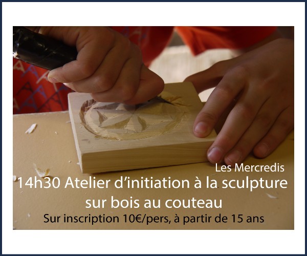 Ceillac. Atelier initiation à la sculpture sur bois au couteau