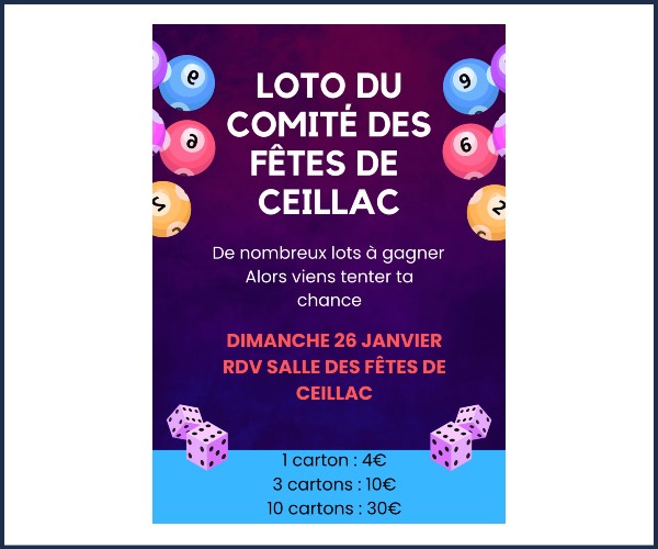 Loto du Comité des Fêtes de Ceillac