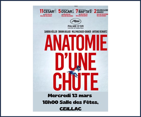 Ceillac. Projection du film, Anatomie d'une Chute