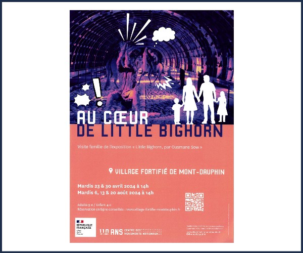 Mont Dauphin. Visite de la Bataille de Little Big Horn, d'Ousmane Sow