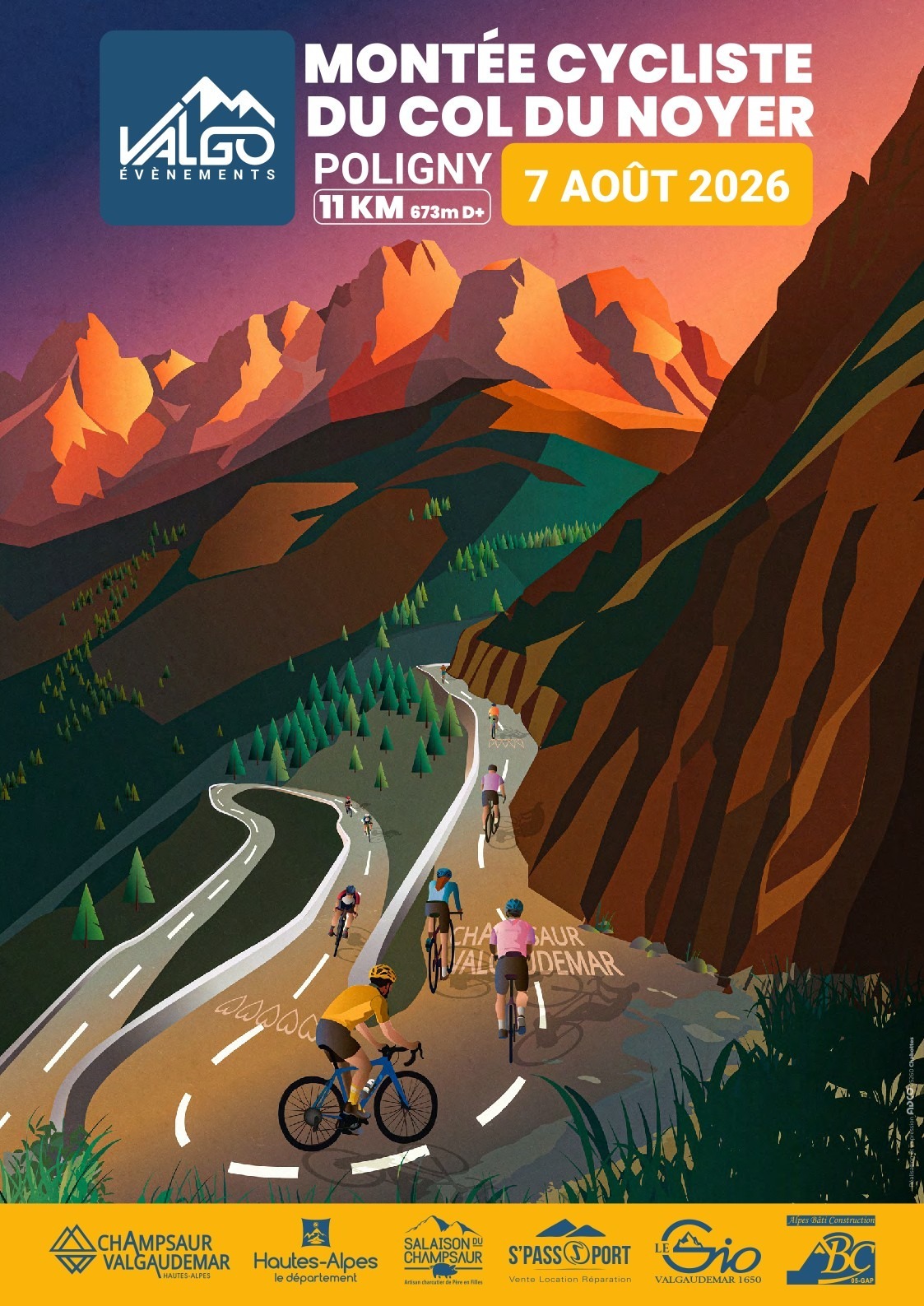 Poligny. Montée cycliste du Col du Noyer