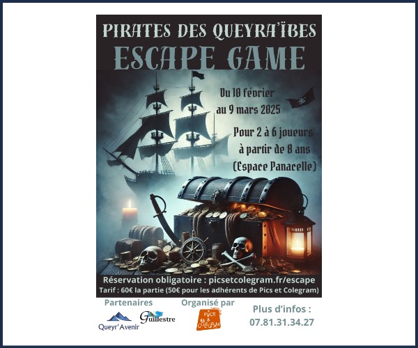 Guillestre. Escape Game Pirates des Queyra'ïbes