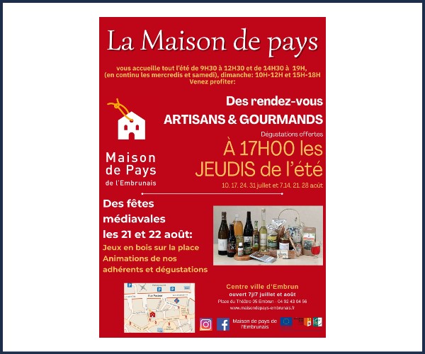 Les Rendez-vous Artisans & Gourmands de l'Été 2025