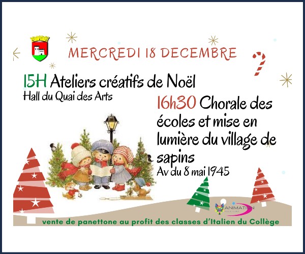Veynes. Mise en lumière des sapins