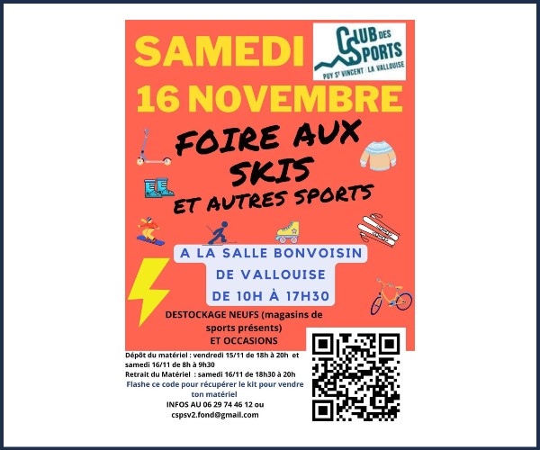 Vallouise Pelvoux. Foire aux skis et autres sports