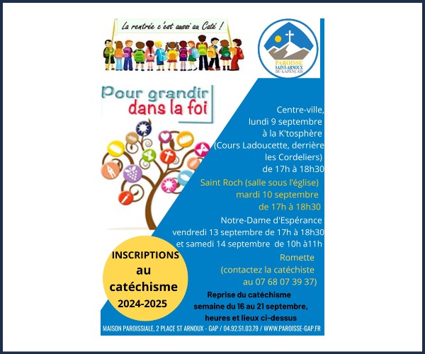 Rentrée du catéchisme sur Gap
