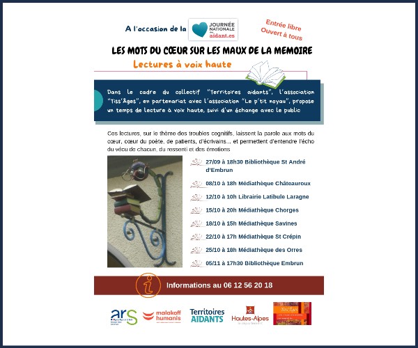 Châteauroux les Alpes. Lecture à voix haute