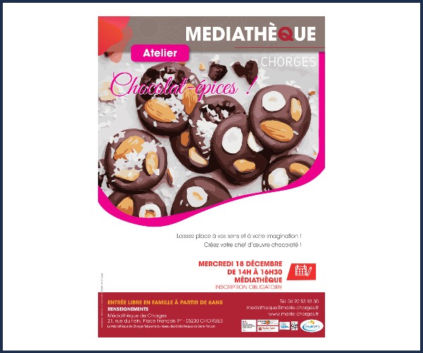 Chorges. Atelier cuisine, Chocolat et Epices