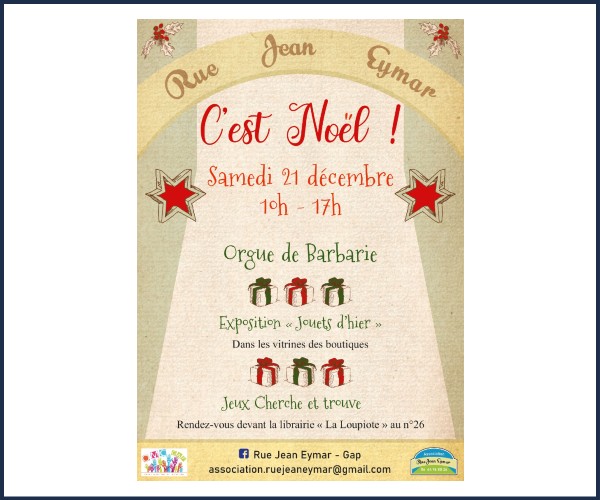 Gap. C'est Noël dans la rue Jean Eymar !