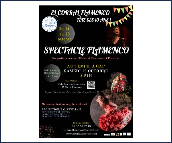 Gap. Spectacle de musique et danse Flamenco