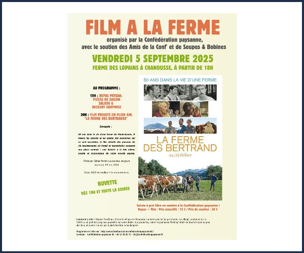 Chanousse. Film, La Ferme des Bertrand