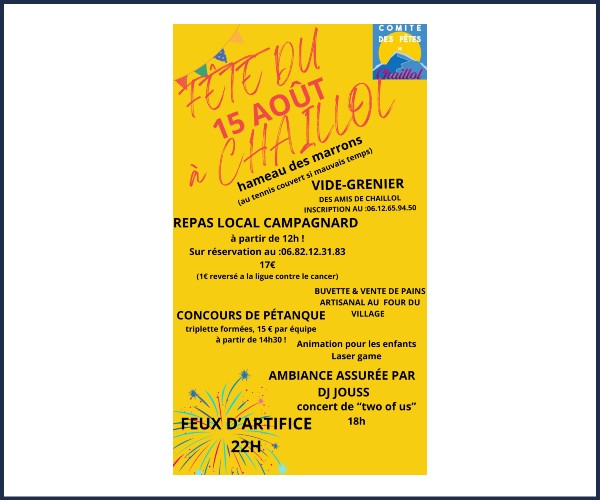 Fête du 15 août à Chaillol