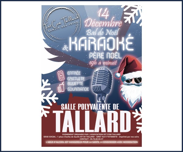 Tallard. Bal de Noël et karaoké père Noël
