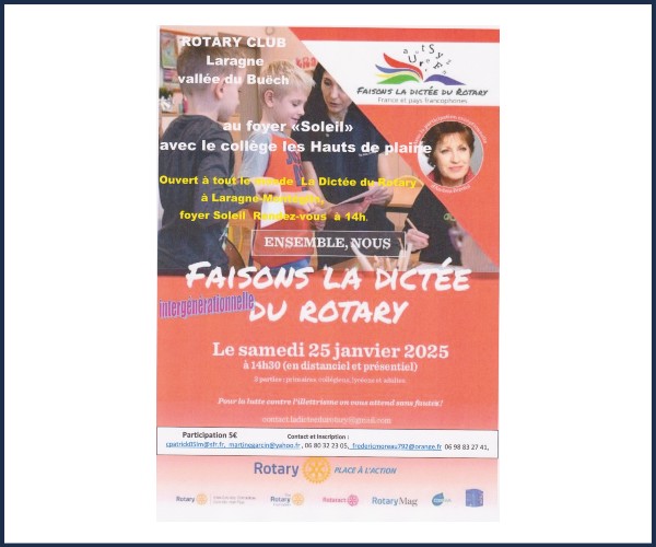 La dictée du Rotary Club Laragne Vallée du Buëch