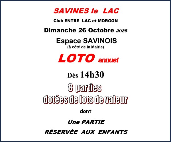 Savines le Lac. Loto annuel