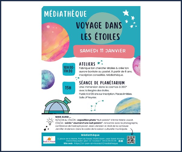 Saint Jean Saint Nicolas. Ateliers créatifs autour des étoiles