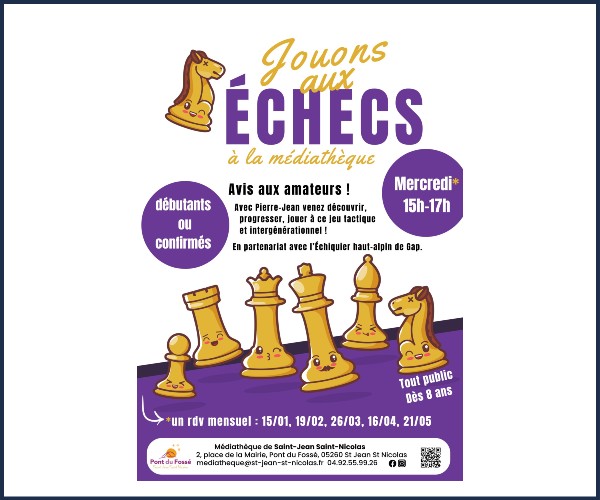 Saint Jean Saint Nicolas. Jeux d'Échecs