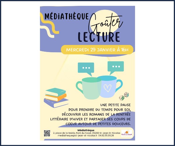 Saint Jean Saint Nicolas. Goûter Lecture