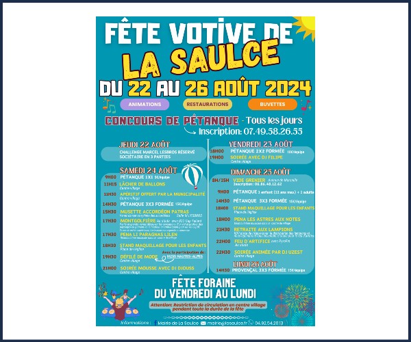 La Saulce. Fête Votive