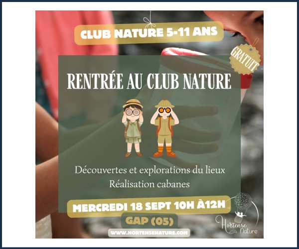 Gap. Club nature enfant jeux