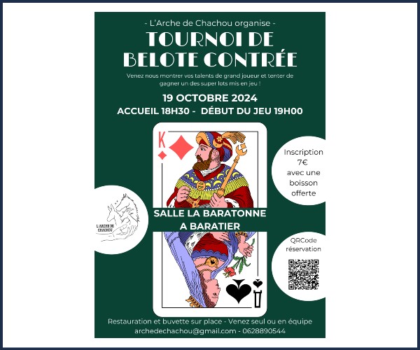 Baratier. Tournoi de Belote Contrée