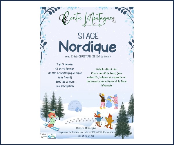 Villard Saint Pancrace. Stage Nordique