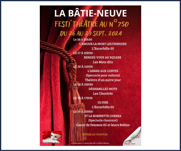 La Bâtie Neuve. Théâtre, L'Amour la Mort les Fringues