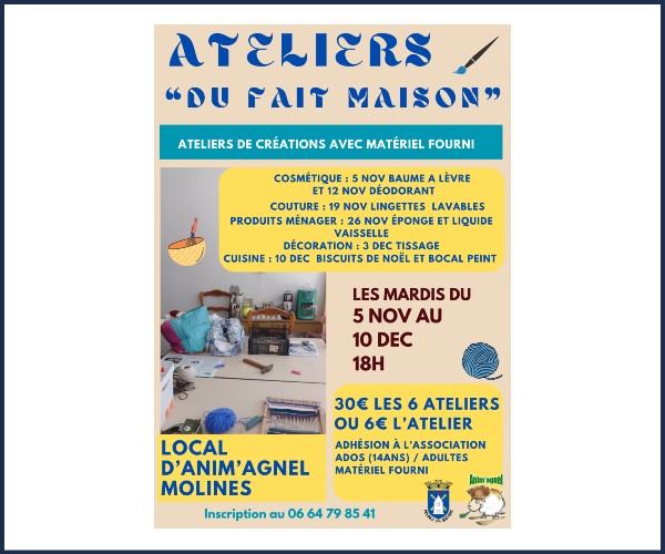 Molines en Queyras. Atelier du fait maison