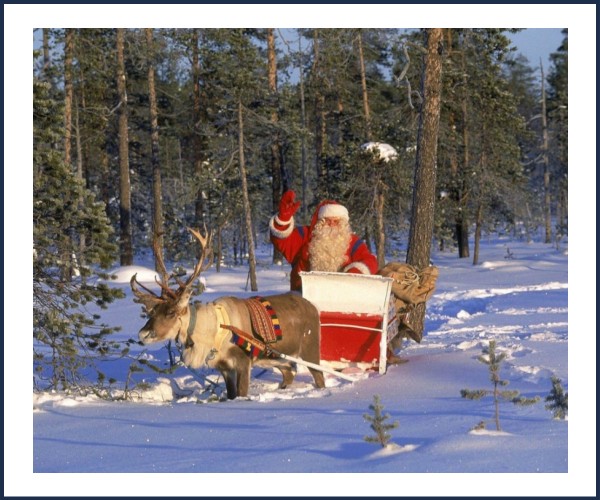 Molines en Queyras. Arrivée du Père Noël 2024 !