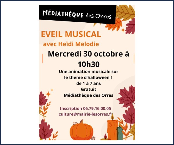 Les Orres. Eveil musical spécial Halloween