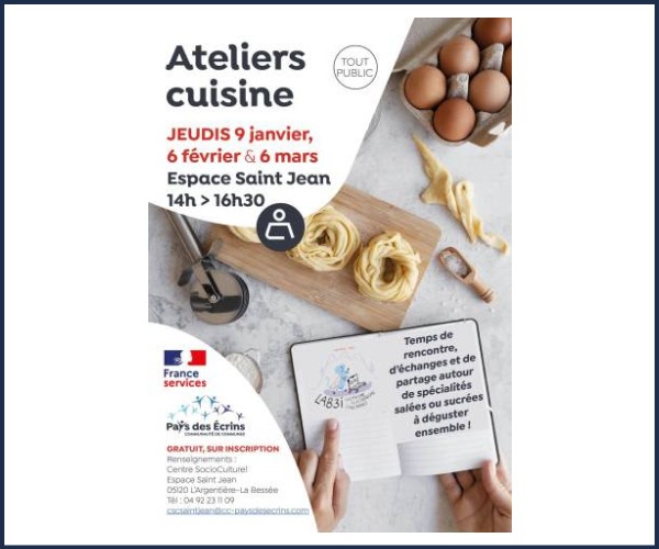 L'Argentière la Bessée. Atelier cuisine