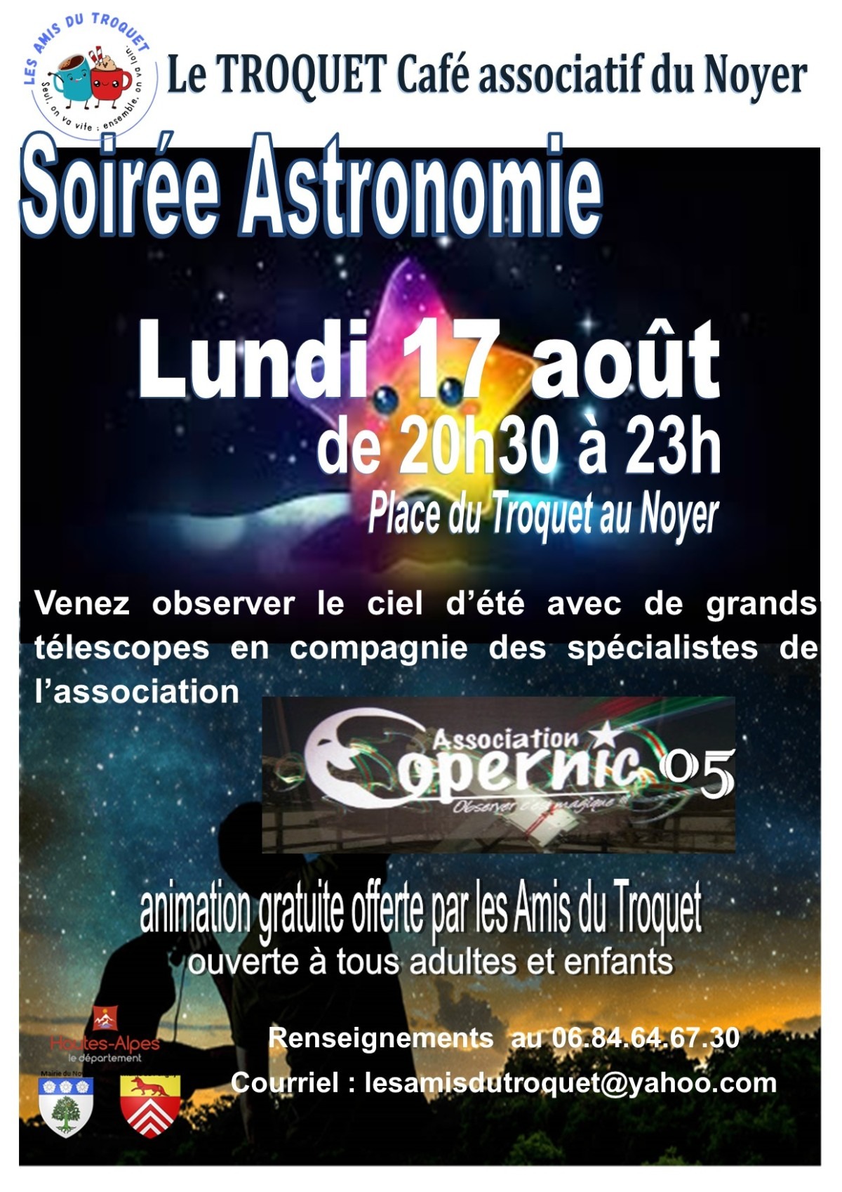 Soirée Astronomie au Noyer 05500