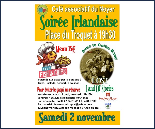 Le Noyer. Soirée Irlandaise
